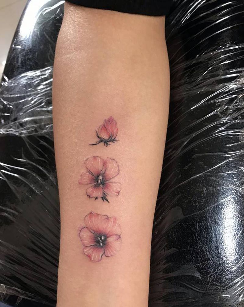 小花花纹身图片_手臂小清新纹身图案