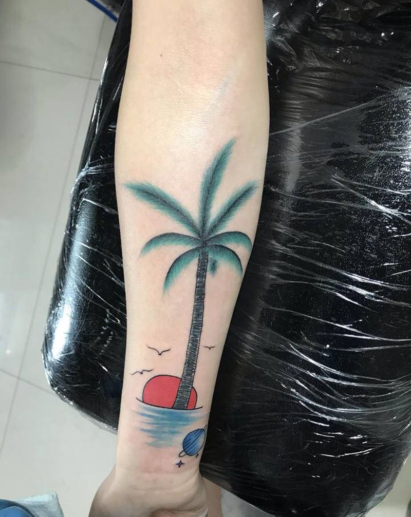 修改遮盖纹身图片_手臂New School纹身图案