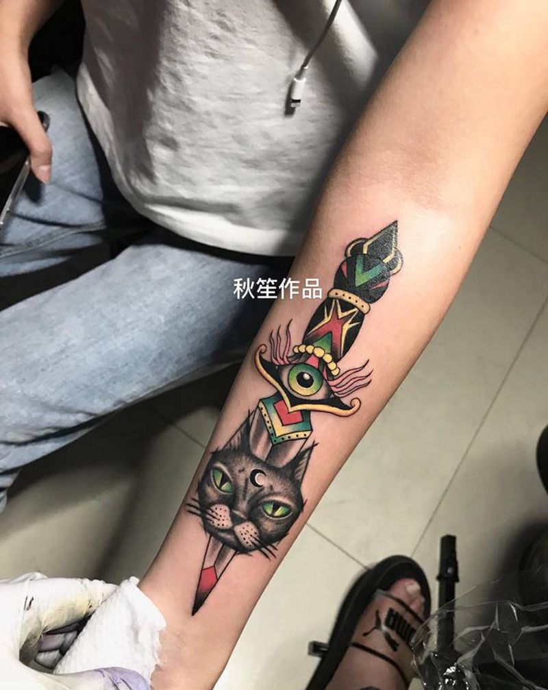 修改纹身图片_Old SchoolNew School纹身图案