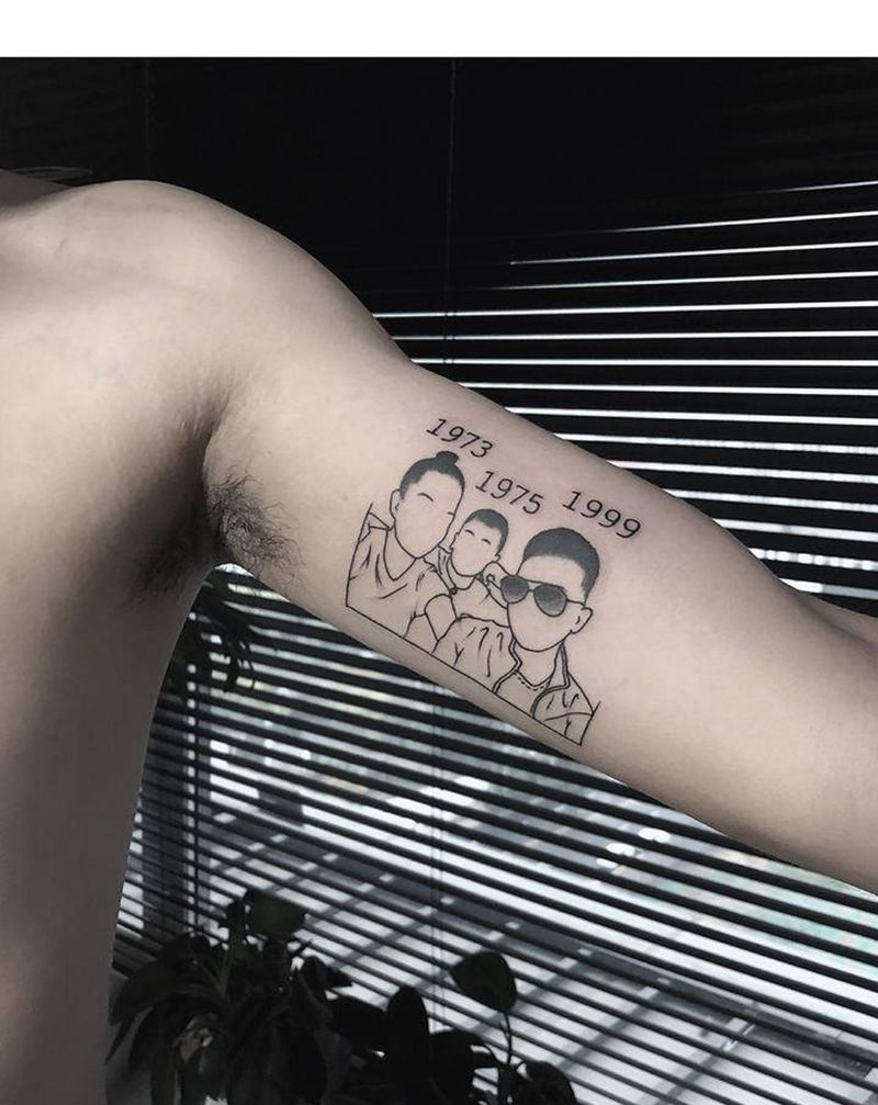 简画照纹身图片_手臂纹身图案