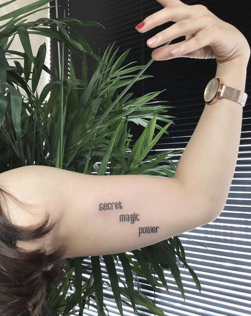 文字纹身图片_手臂纹身图案