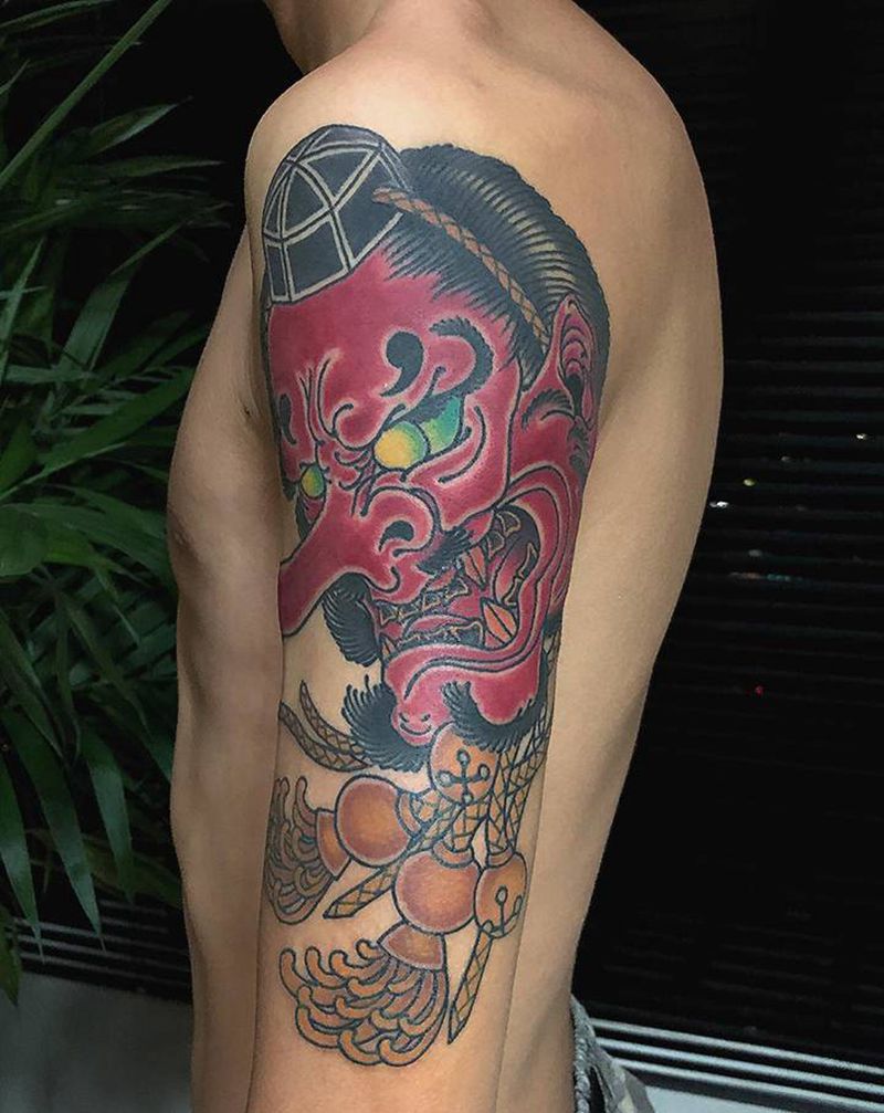 天狗纹身图片_手臂纹身图案