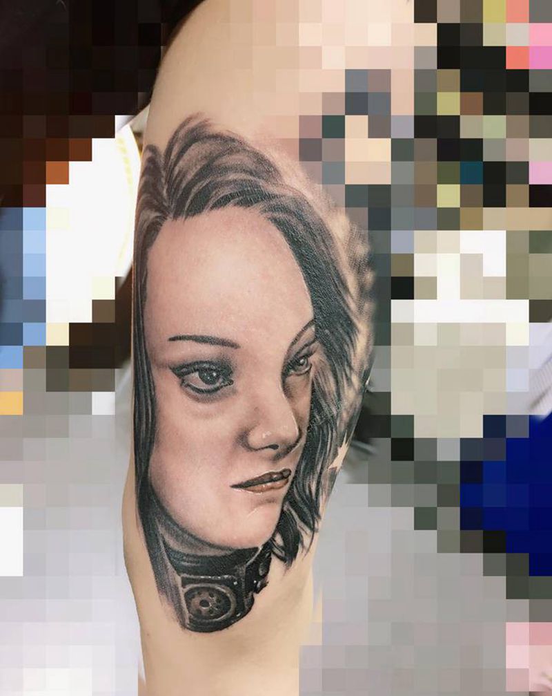 北极星纹身图片_手臂欧美写实纹身图案