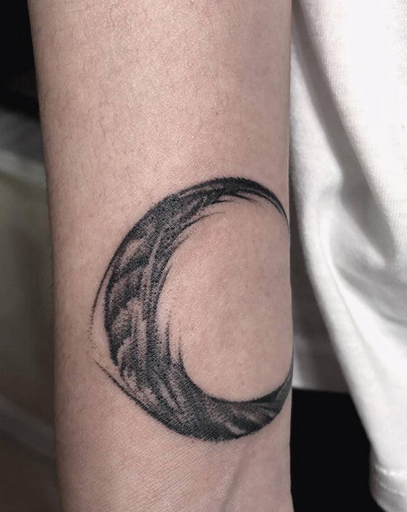 许昌文身沄刺青纹身图片_手臂月亮纹身图案