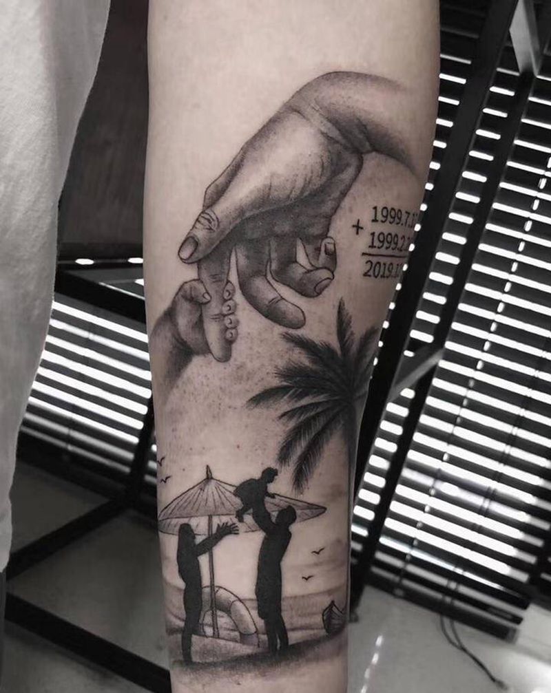 许昌沄刺青纹身图片_臀部纹身图案