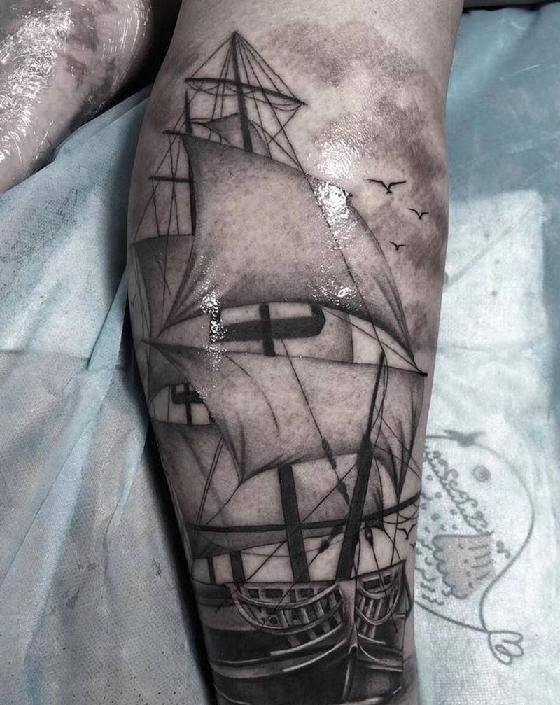 许昌沄刺青纹身图片_腿部纹身图案