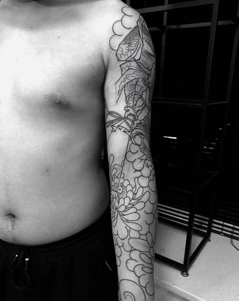 许昌沄刺青    花臂 壹纹身图片_臀部纹身图案