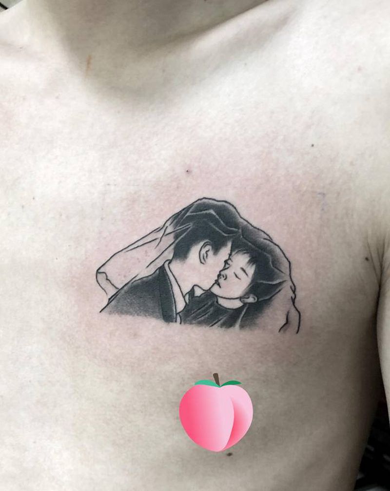 许昌文身沄刺青纹身图片_胸部纹身图案