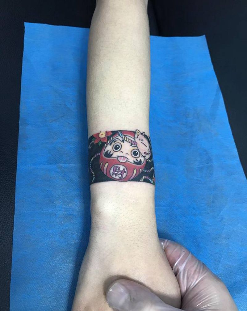 传统臂环纹身图片_手臂老传统新传统纹身图案