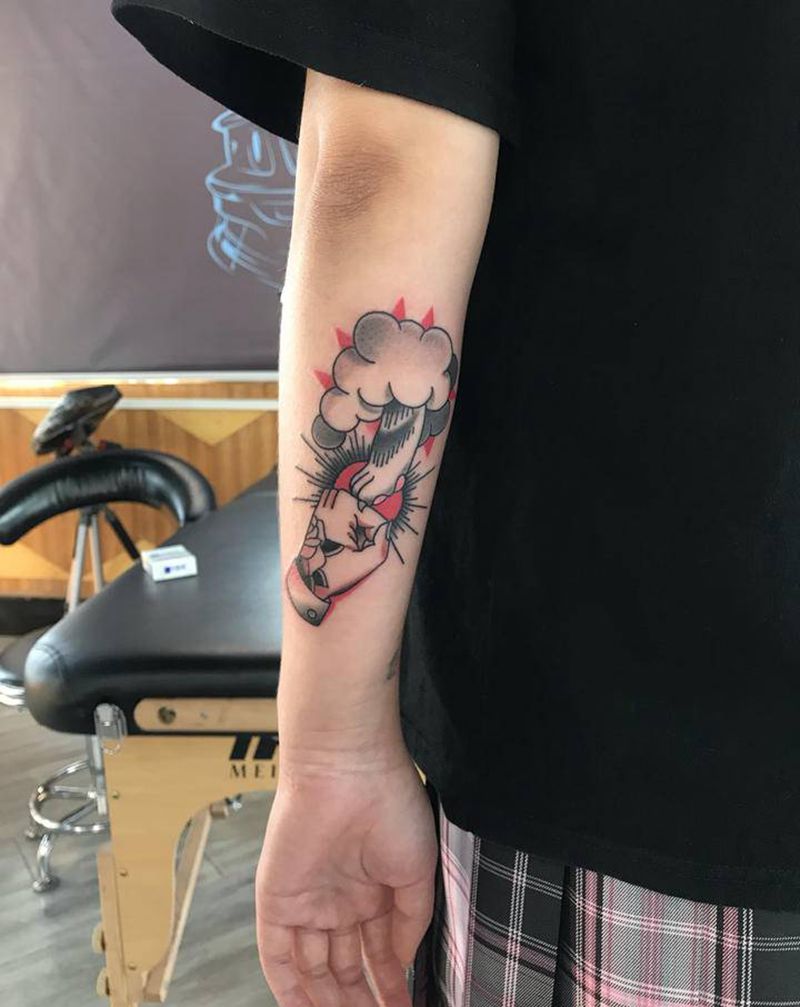 约定纹身图片_手臂New School纹身图案