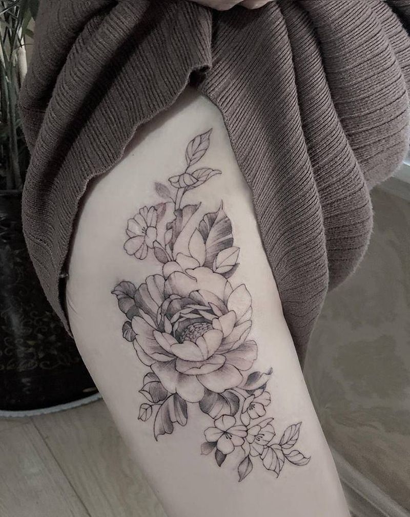 许昌文身沄刺青纹身图片_腿部纹身图案