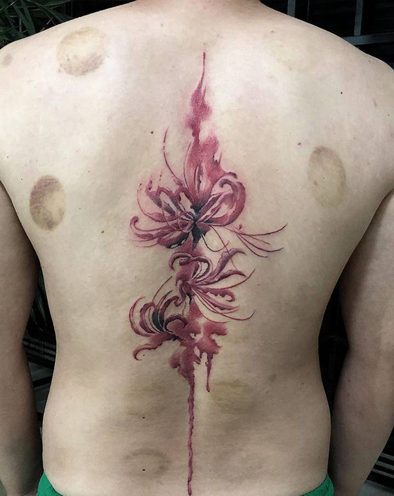 许昌文身沄刺青纹身图片_背部纹身图案