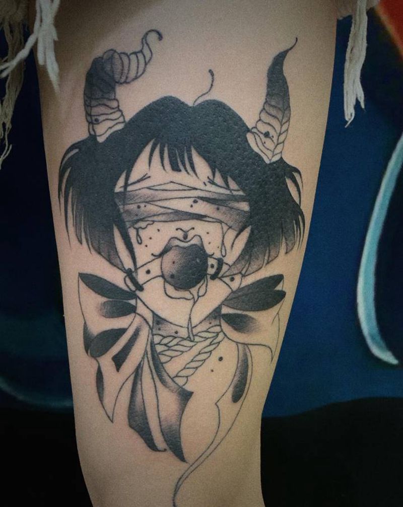 下次做彩色纹身图片_腿部纹身图案