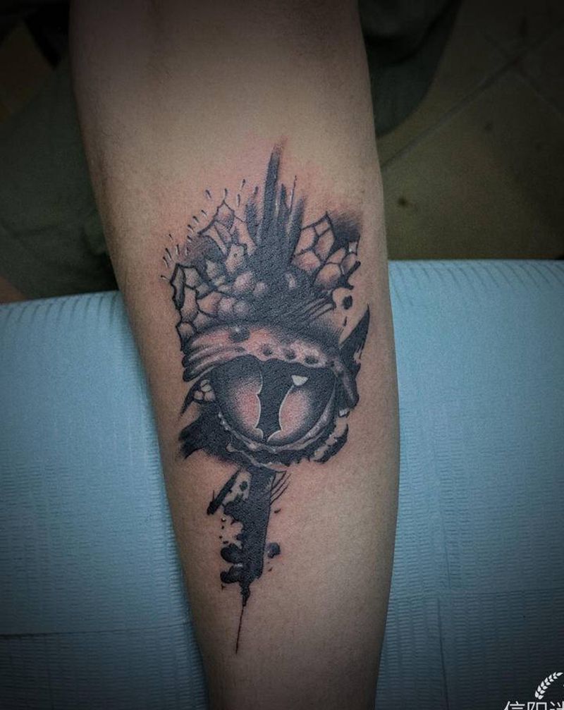 眼纹身图片_手臂纹身图案