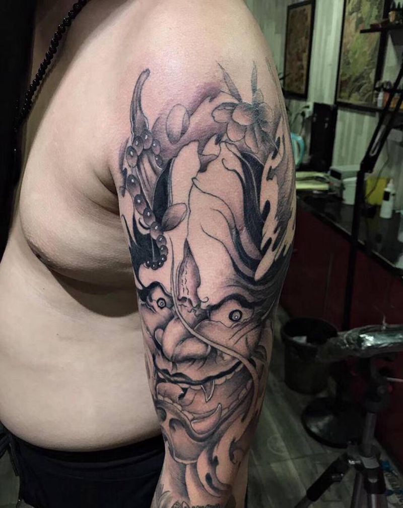 般若纹身图片_手臂新传统纹身图案