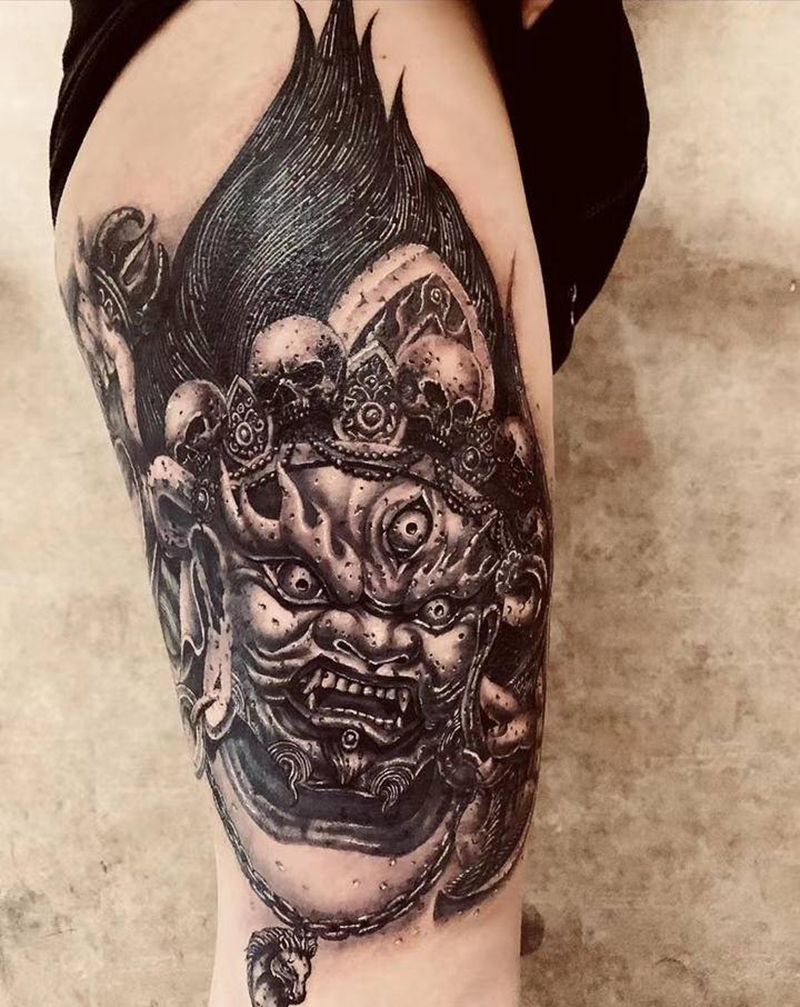 ，纹身图片_腿部纹身图案