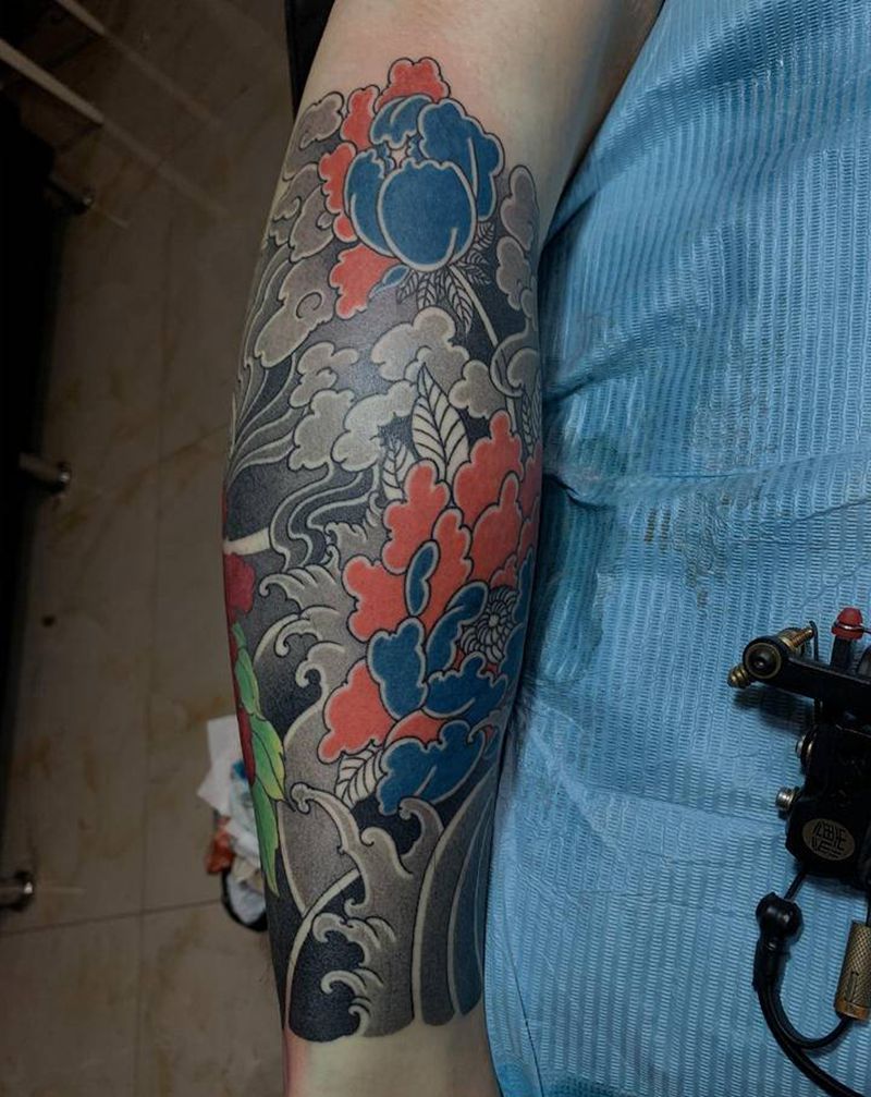 包小腿纹身图片_腿部纹身图案