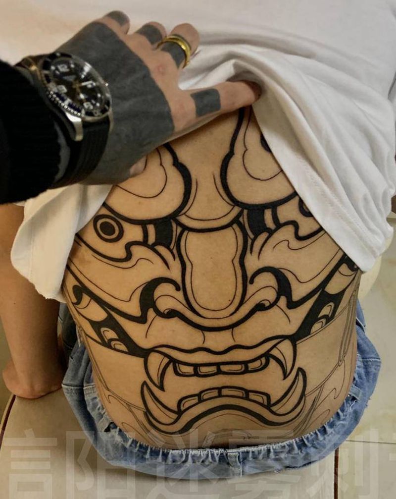 般若纹身图片_背部纹身图案