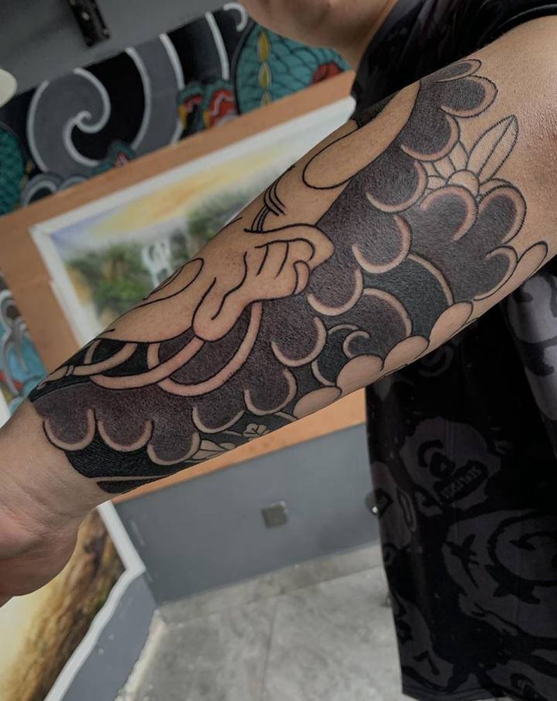 细节纹身图片_手臂老传统纹身图案