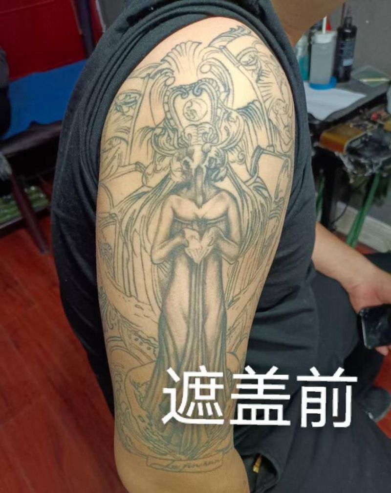 修改作品纹身图片_手臂欧美写实纹身图案