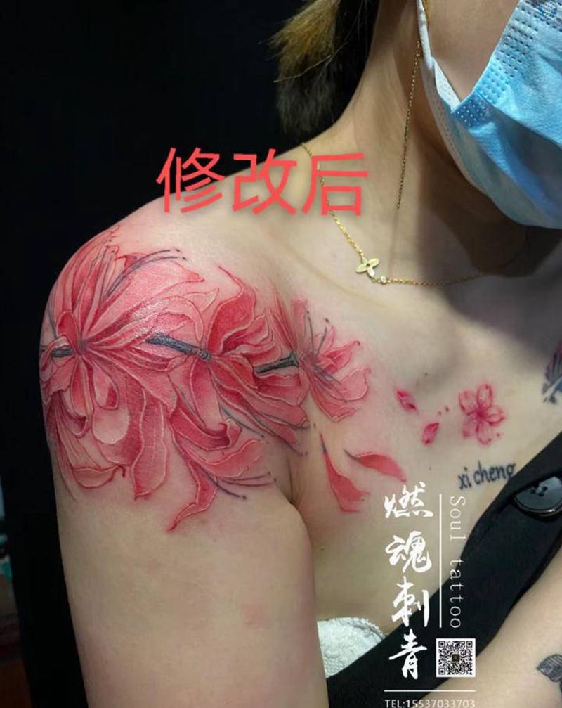 修改作品纹身图片_肩部纹身图案