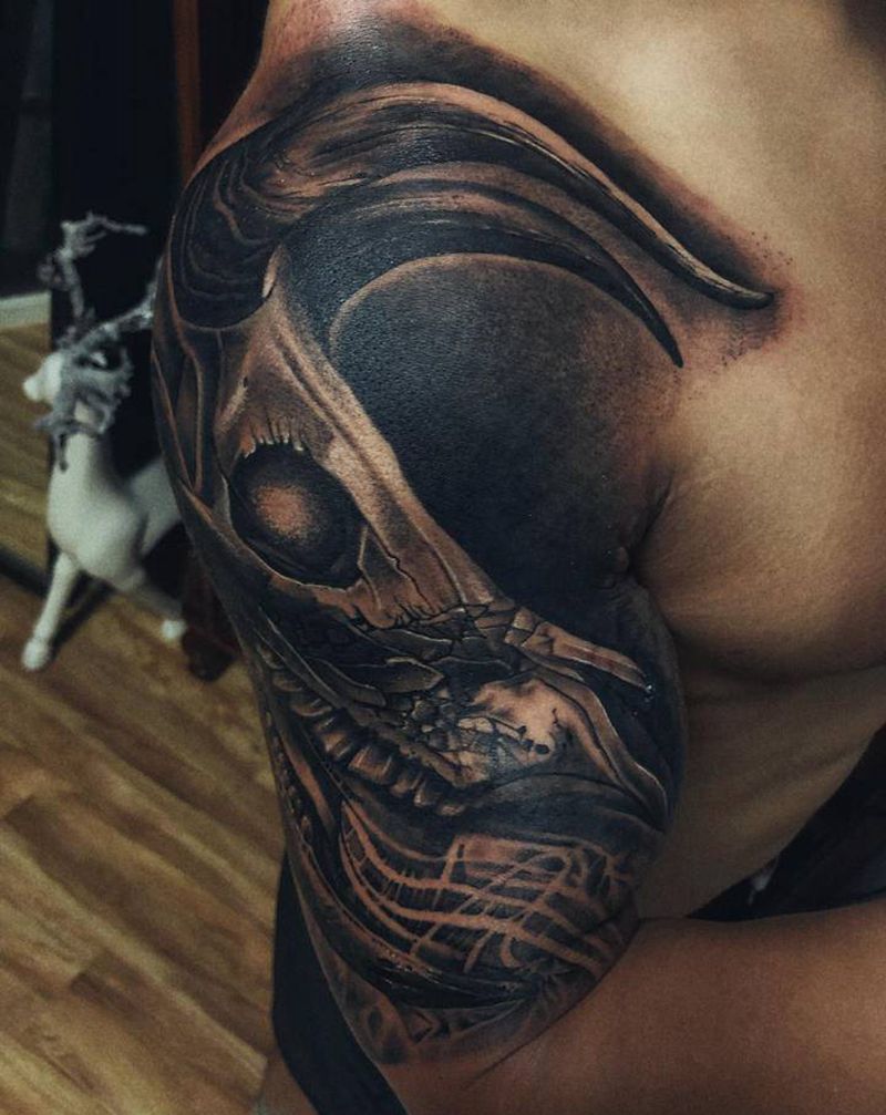 强森同款纹身纹身图片_手臂手部欧美写实纹身图案