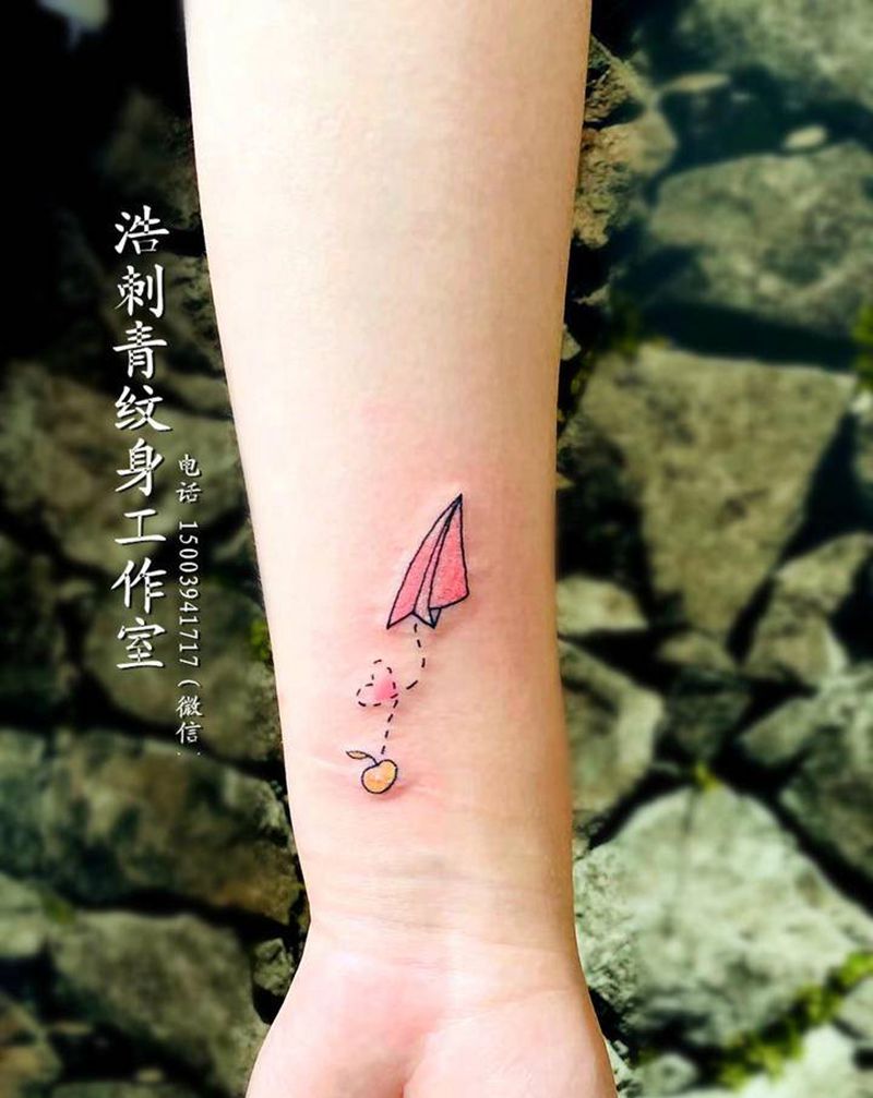 小清新纹身图片_手臂水彩纹身图案