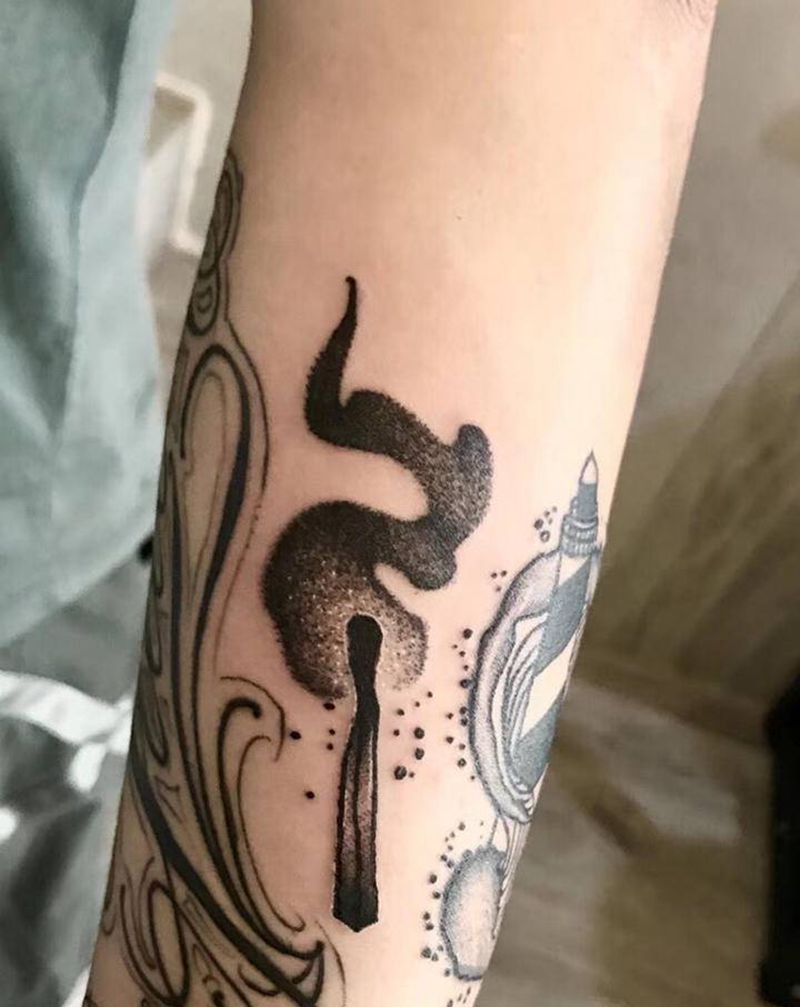 h纹身图片_水墨纹身图案