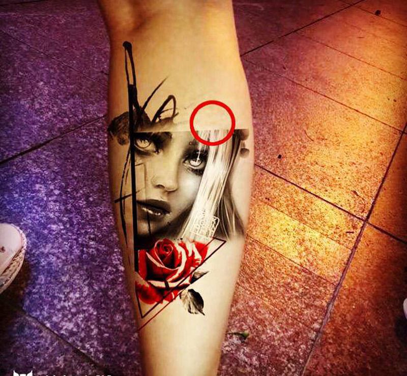 李纹肆手稿纹身图片_水彩水墨纹身图案