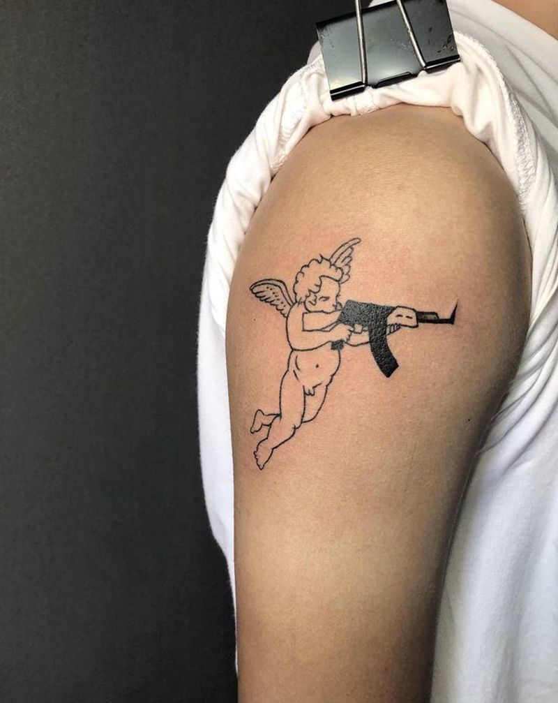 qold school纹身图片_肩部Old School纹身图案