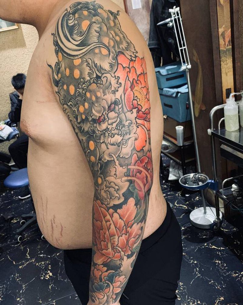 传统花臂纹身图片_手臂纹身图案