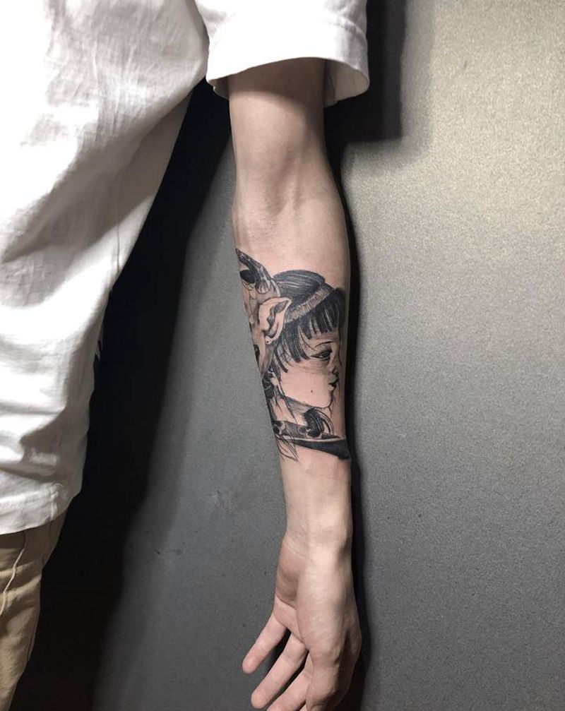 艺妓纹身图片_手臂纹身图案