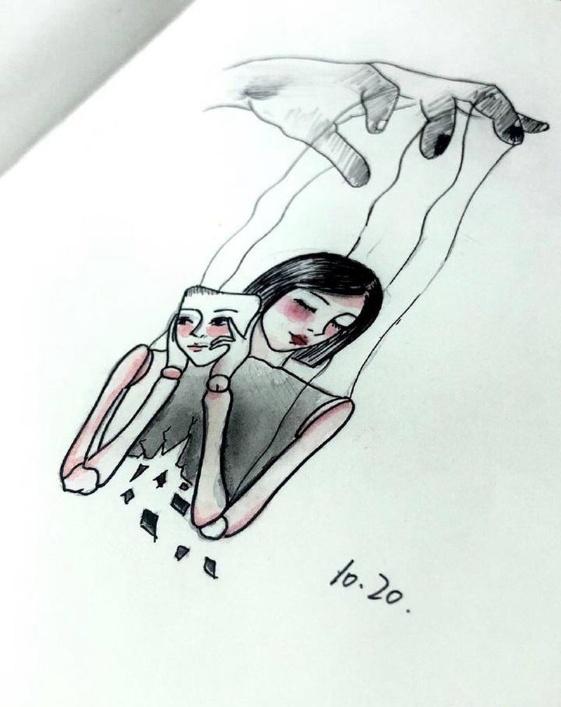 牵线木偶纹身图片_手臂腿部纹身图案