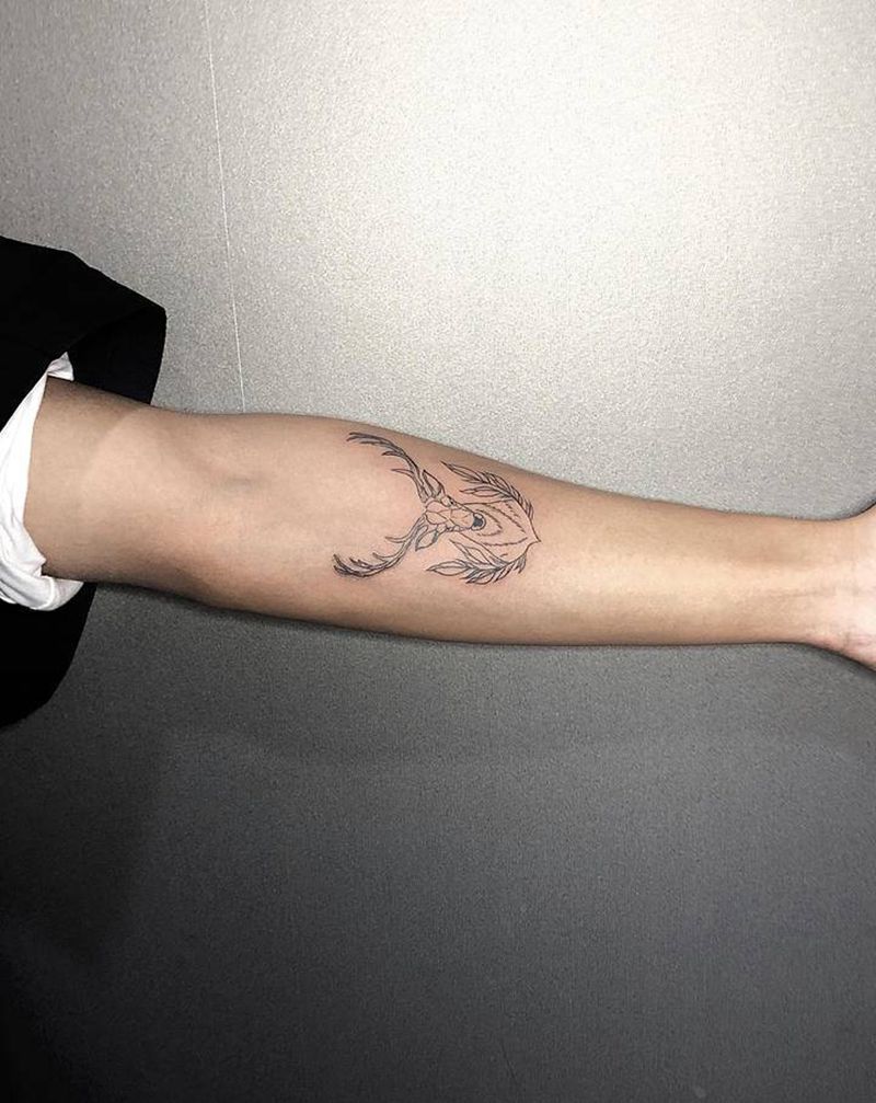 鲁头纹身图片_几何纹身图案