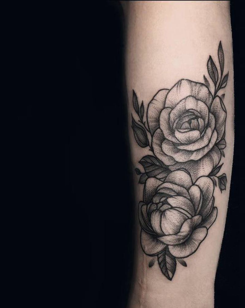 素花纹身图片_手臂纹身图案