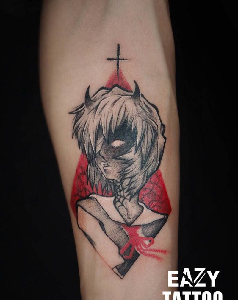 绫波丽纹身图片_手臂New School绫波丽纹身图案