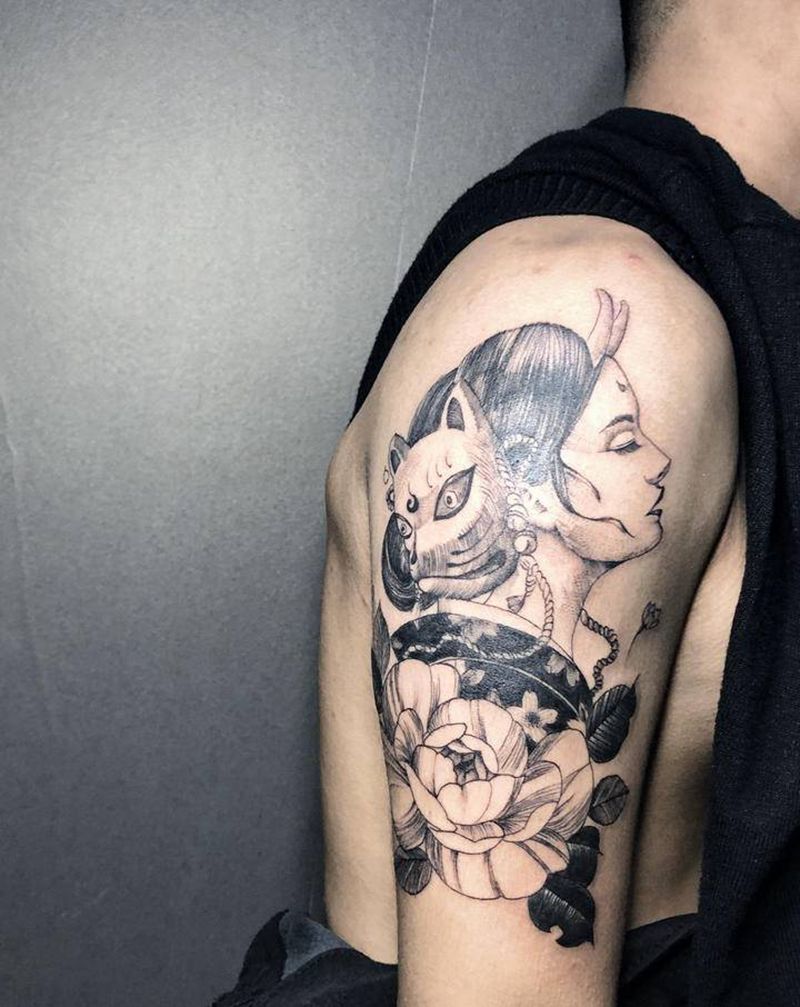 艺姬纹身图片_手臂手部纹身图案