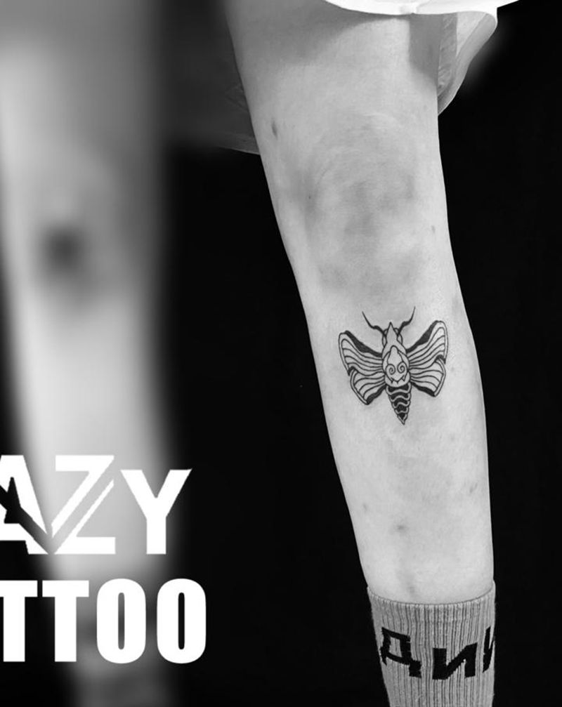 蝴蝶纹身图片_腿部New School蝴蝶纹身图案