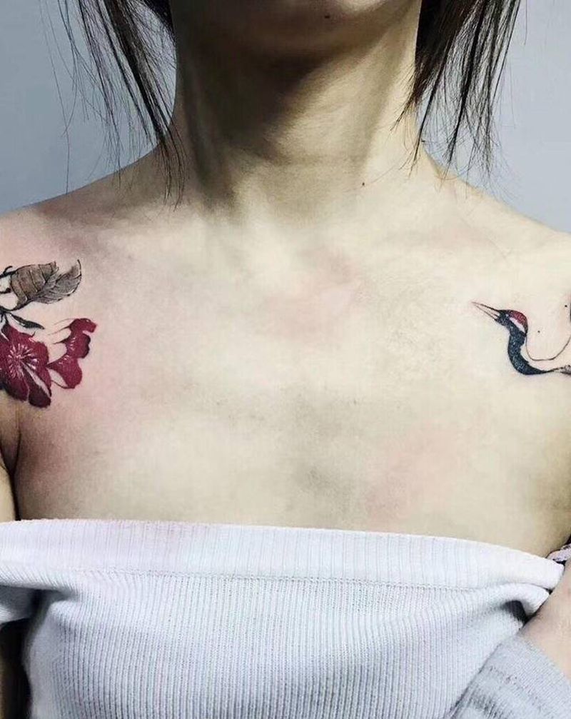 水墨纹身图片_肩部水墨纹身图案