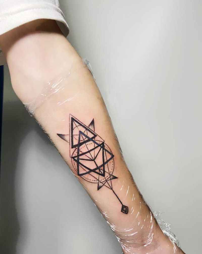几何纹身图片_手臂纹身图案