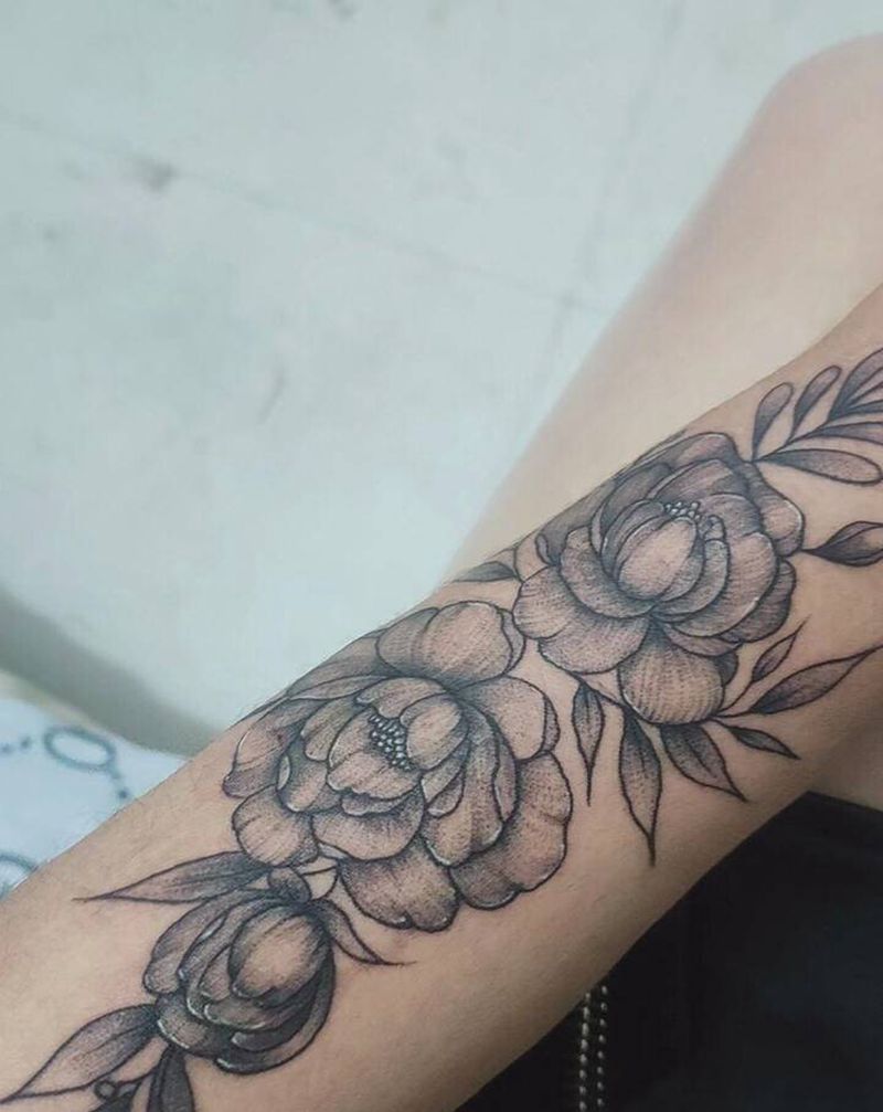 素花纹身图片_点刺纹身图案