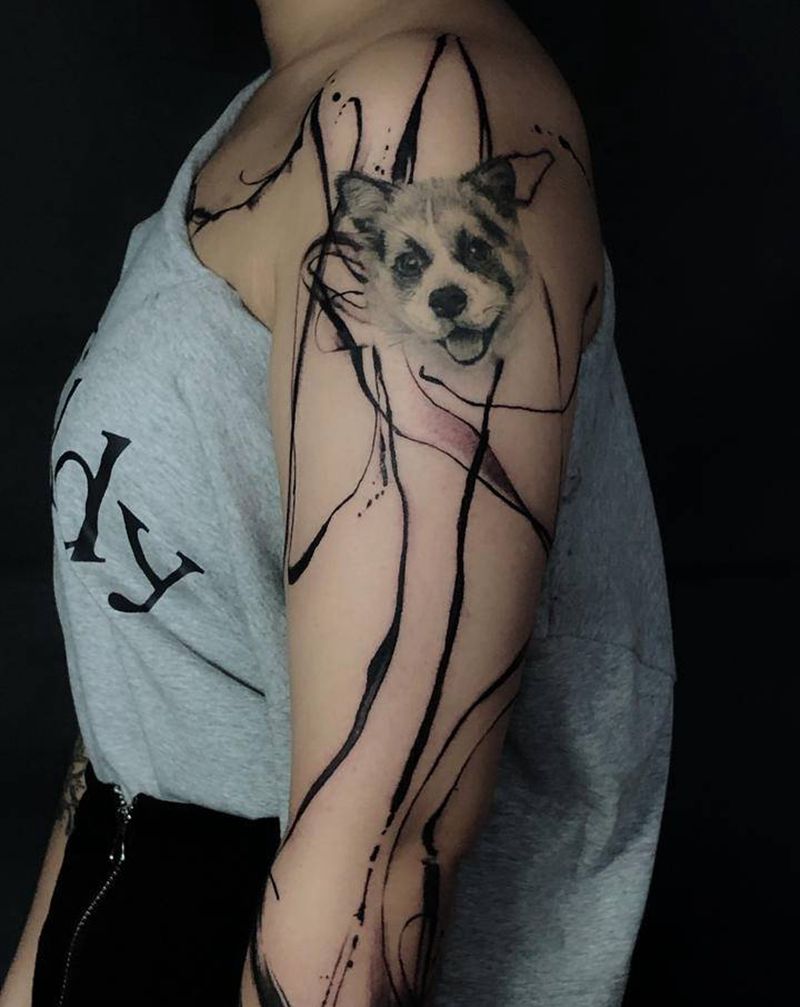 无拘无束纹身图片_手臂手部水彩水墨纹身图案