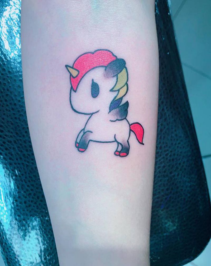 独角兽纹身图片_手臂纹身图案