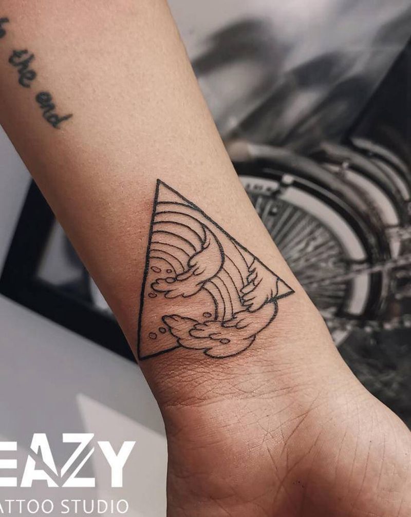 近日小图纹身图片_手臂背部New School纹身图案