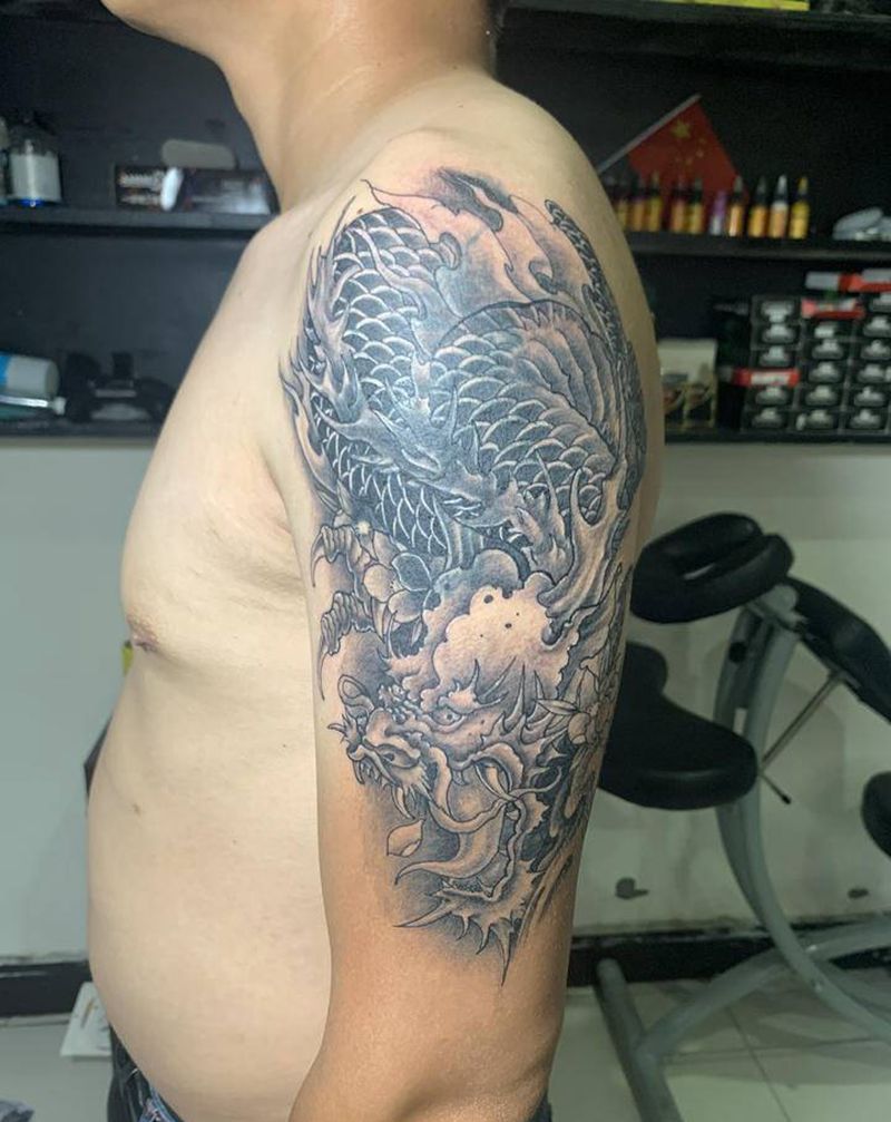 遮盖纹身图片_新传统纹身图案