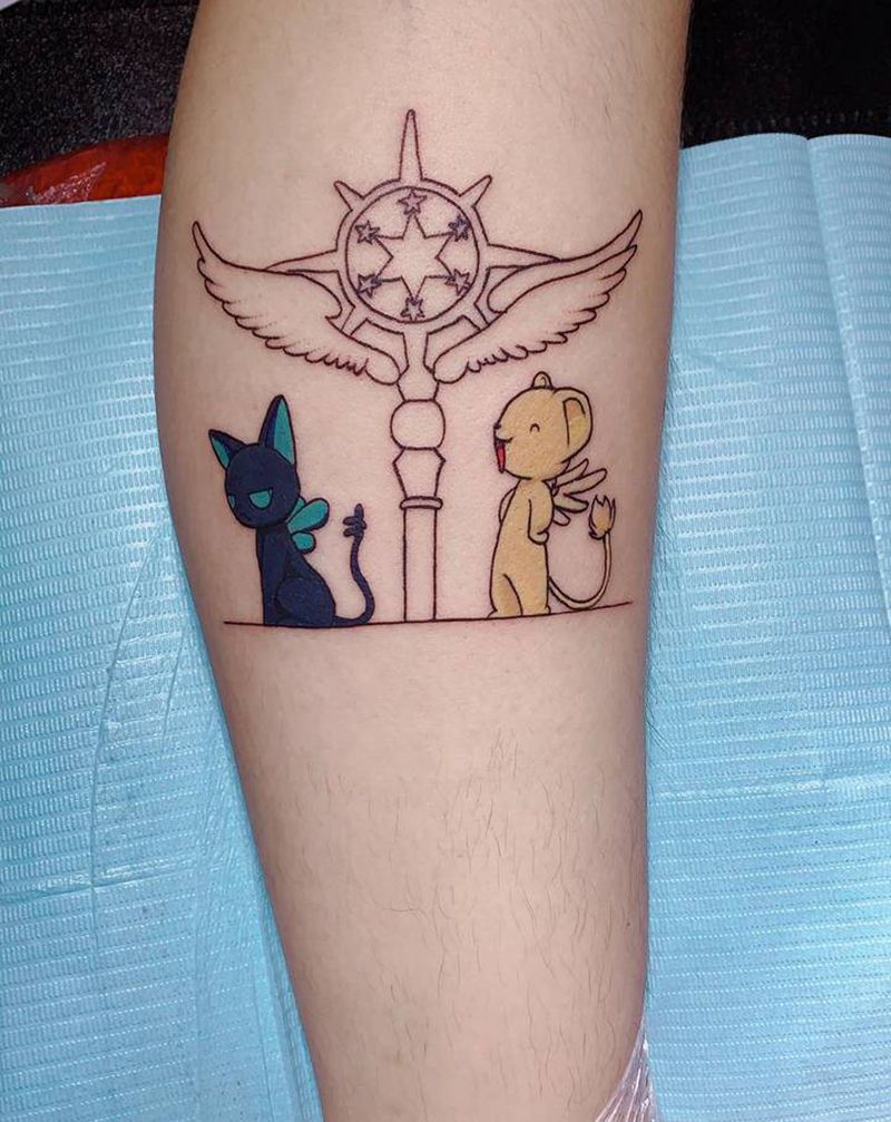 魔法杖 小可  斯比纹身图片_腿部纹身图案