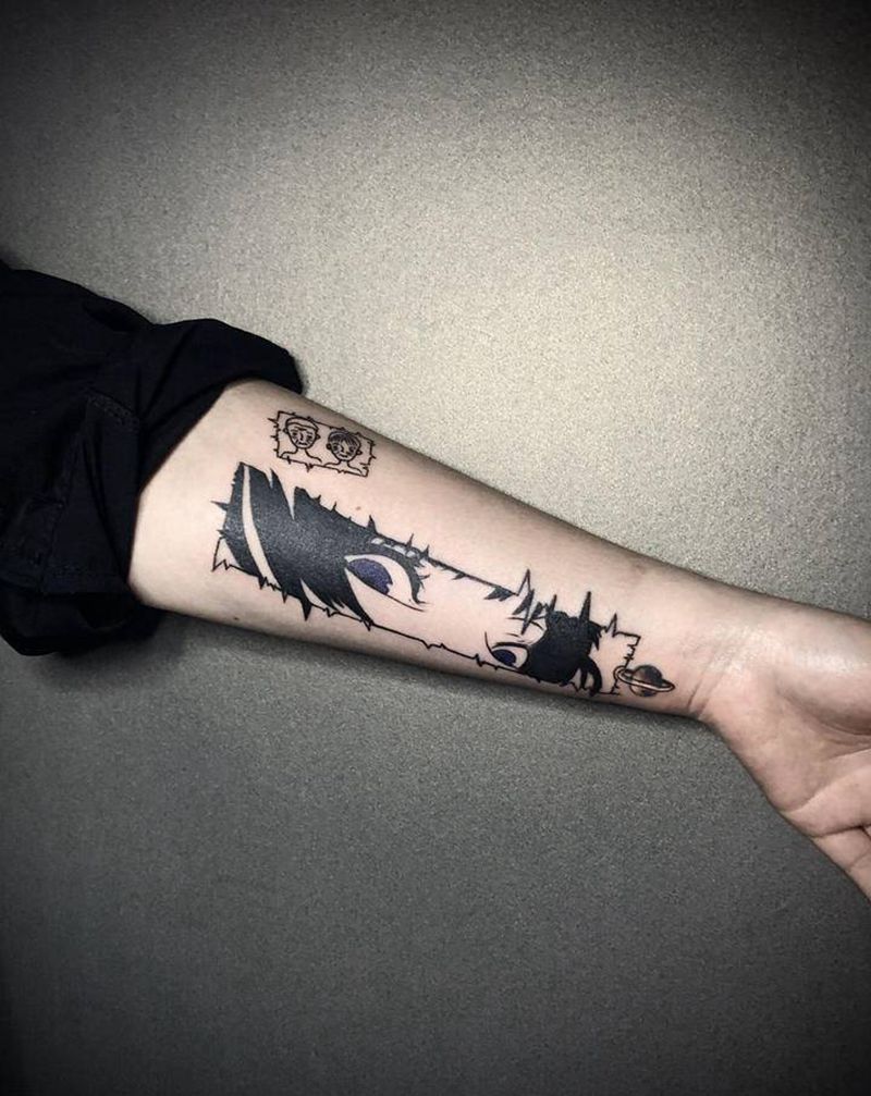 动漫纹身图片_手部Old School纹身图案