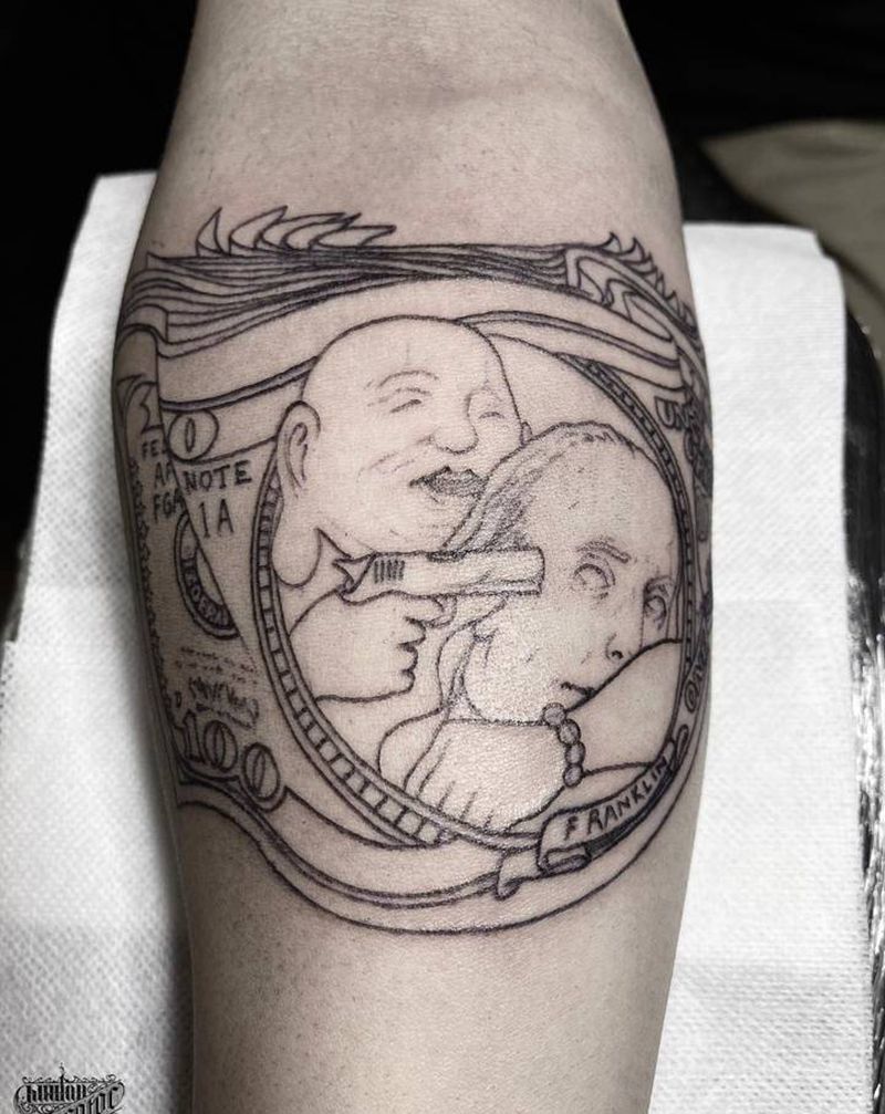 实验风格纹身图片_手臂欧美写实新传统纹身图案