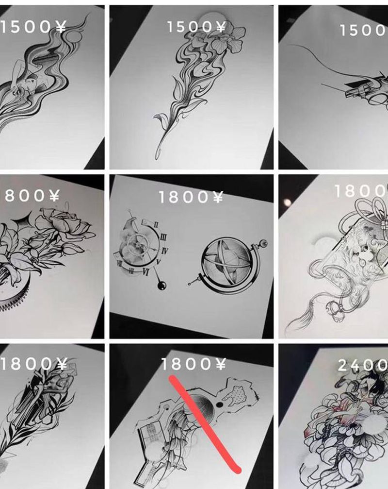 旧稿新发  快来认领纹身图片_腿部手部几何点刺纹身图案