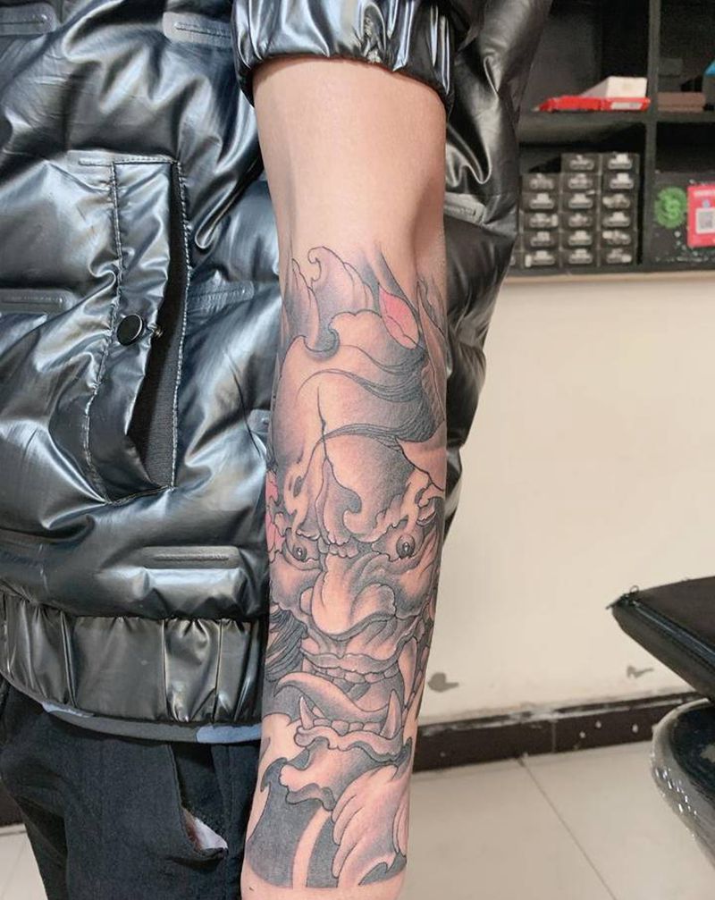 般若纹身图片_手臂新传统纹身图案